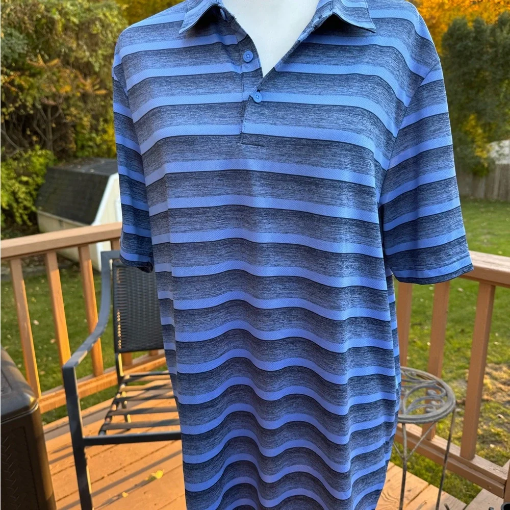 Mens Adidas Blue Polo Golf Shirt Short Sleeve size XL